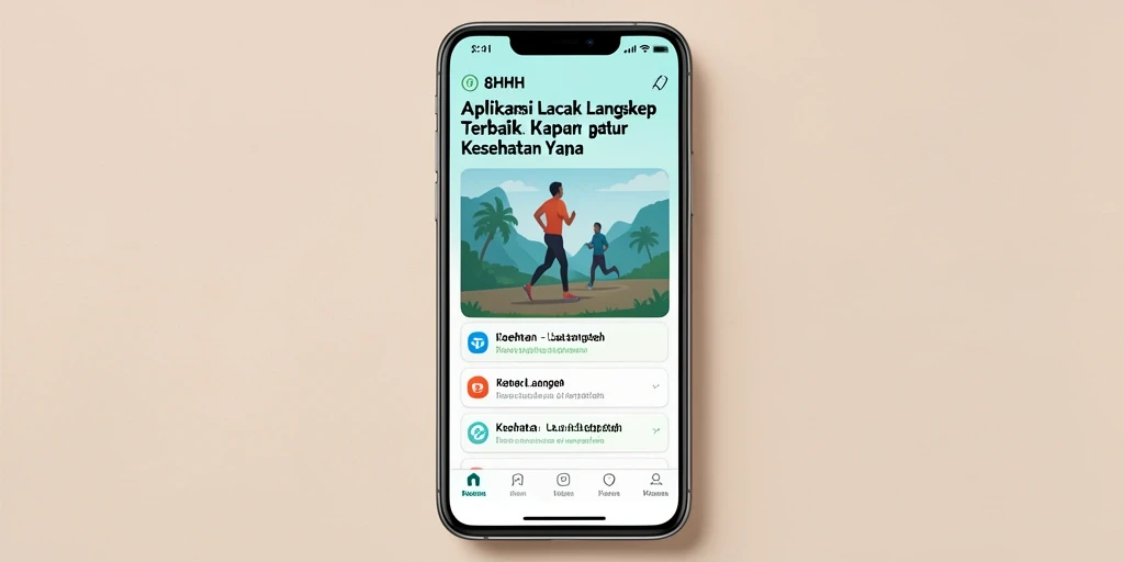 Antarmuka intuitif aplikasi Lacak Langkah 8HHH.