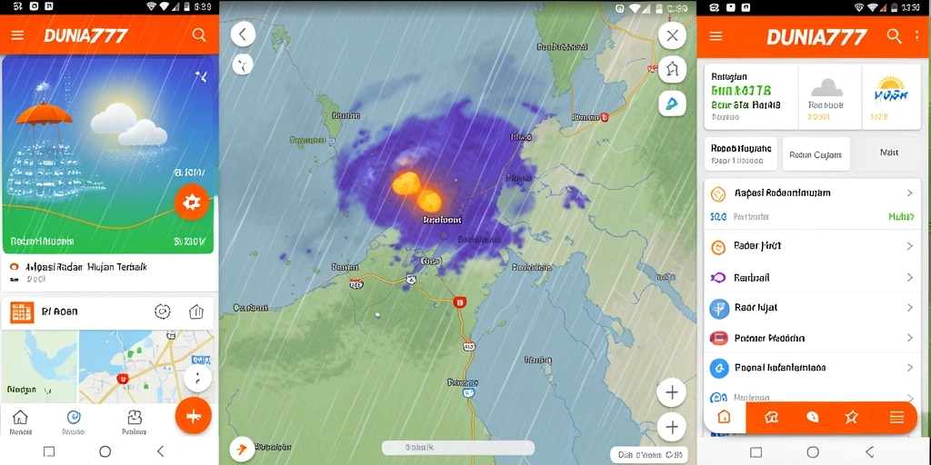 Tampilan antarmuka Radar Hujan DUNIA777 yang informatif dan mudah digunakan.