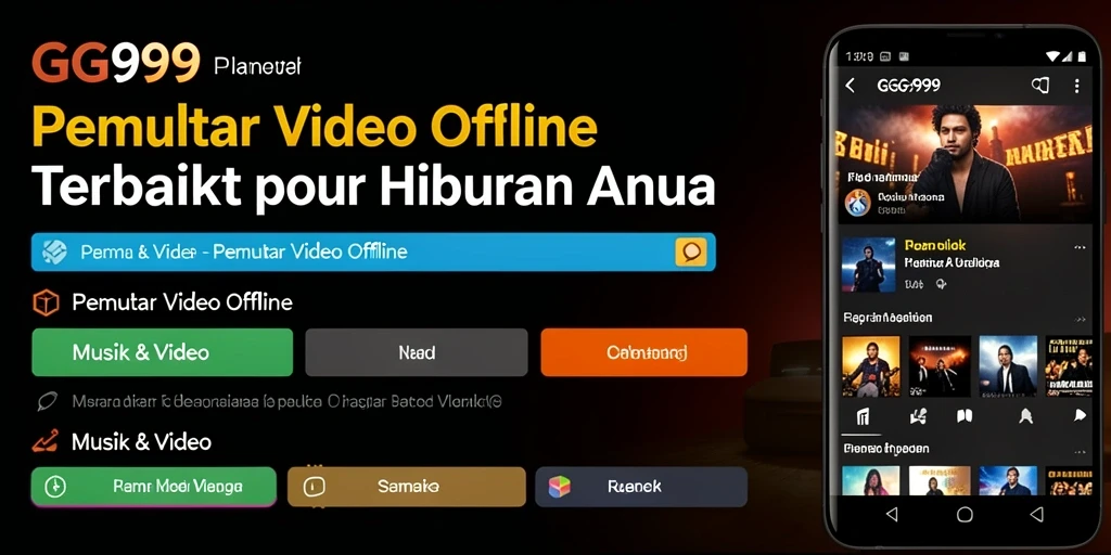 Antarmuka GG999 yang intuitif dan menarik untuk Pemutar Video Offline.