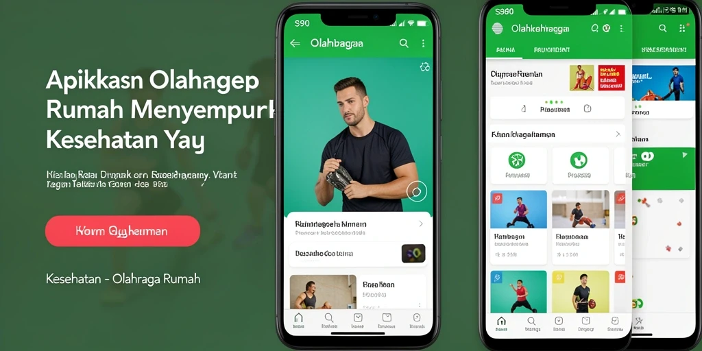 Antarmuka S80 yang menampilkan beragam program olahraga rumah.